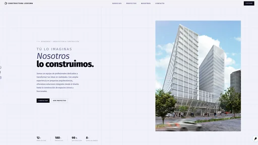 Screenshot of the constructoraledesma.com home page.